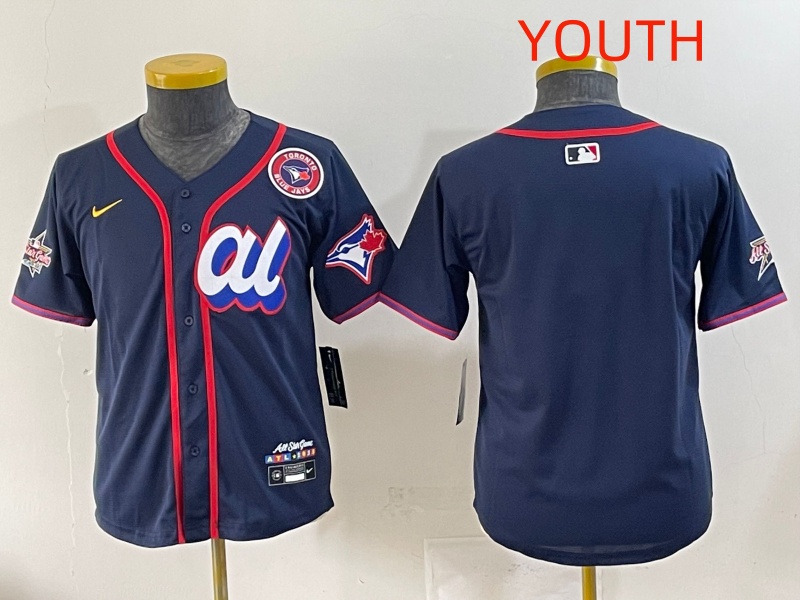 Youth 2025 Toronto Blue Jays blank dark blue 2025 MLB All Star Nike  Jersey style 4